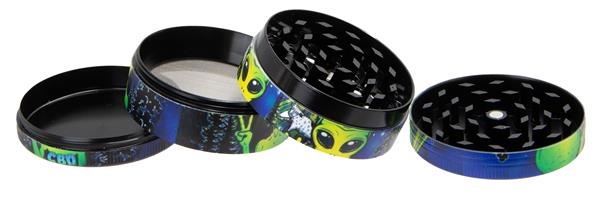 1 CNC Aluminium Grinder Pollinator 4-part ø 50mm Alien